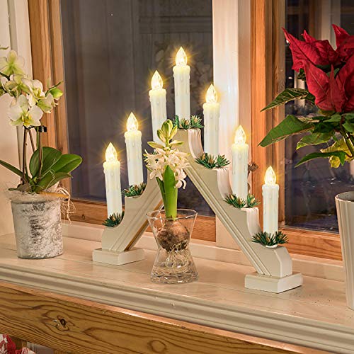 10 PCS LED Flameless Taper Candle with Remote Timer T62106