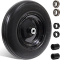 Flat Free Solid Wheelbarrow Tire with 3/4 & 5/8 Wheel Bearing 3" Hub V146074