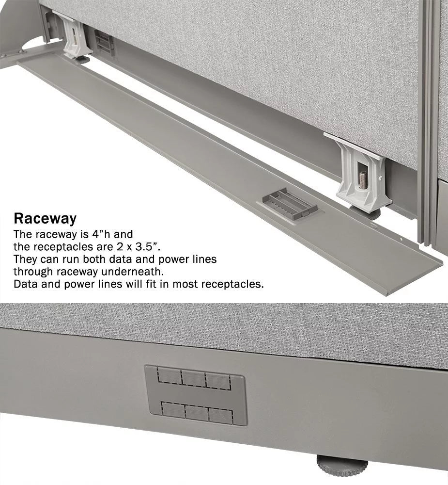 Office Cubicle Double 4 Stations 60D x 96W x 72H Office Partition Wall Room Divider V828