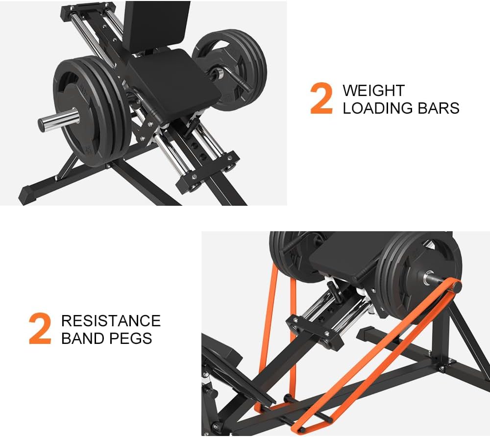 Compact Leg Press Machine with Calf Block J8772