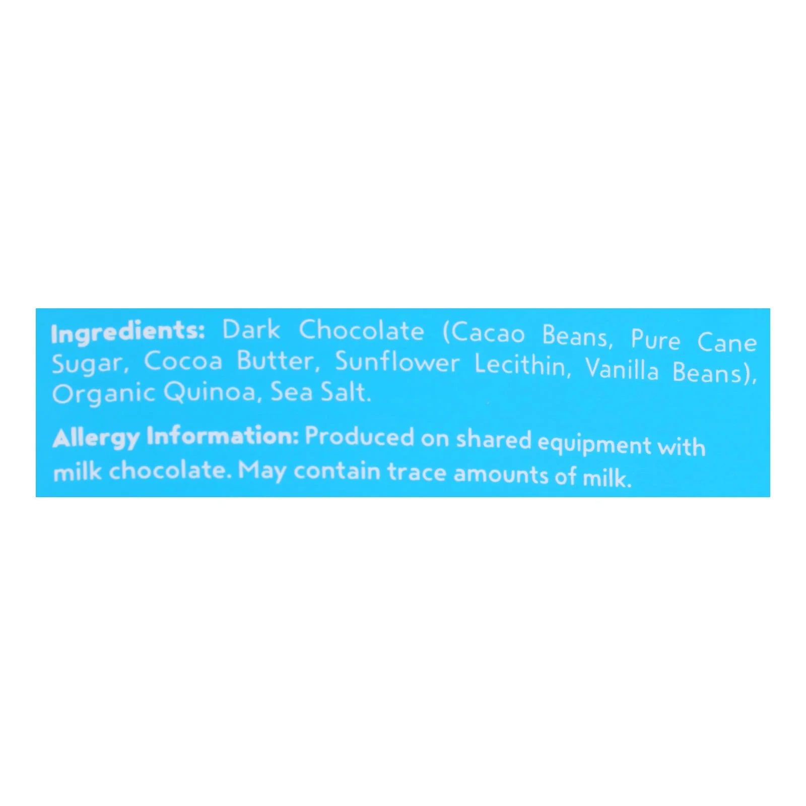 Dark Chocolate Sea Salt Crispy Quinoa Snack - Case of 12 - 2 OZ N1953