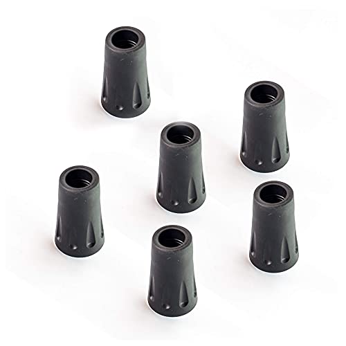 Pack of 6 Replacement Rubber Cane Tips 11mm Diameter J2480