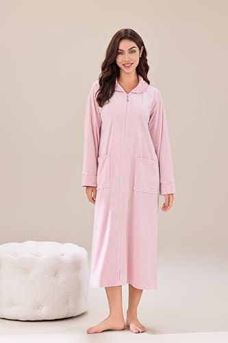 Front Zipper Full-Length Bathrobe M270