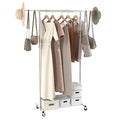 Heavy Duty Double Hanging Rod Clothing Rack with Bottom Storage Area, 600 lbs Load Capacity O751001