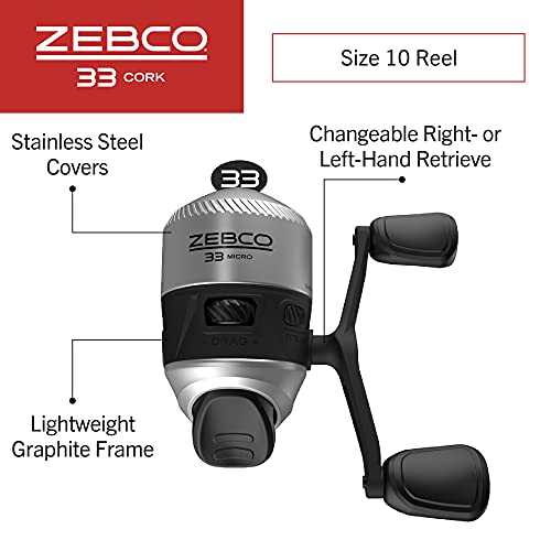 Black Graphite Fishing Rod and Reel Combo with Cork Handle Z214