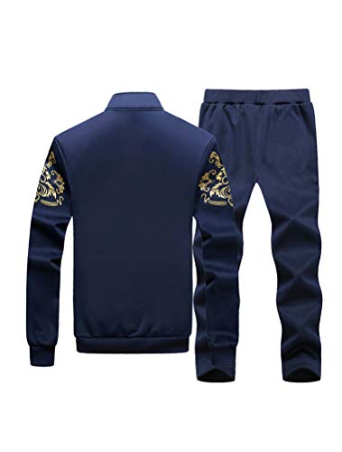 Men's Casual Tracksuit Full Zip Jacket and Pants Set A240737