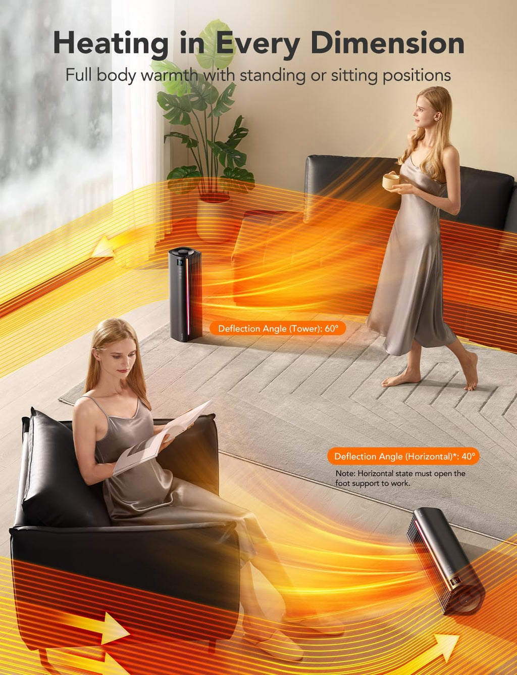 Smart Oscillating Ceramic Tower Heater 1500W X940