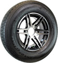 ST225/75R15 Trailer Tire on Black Aluminum 6 Lug Wheel U25161