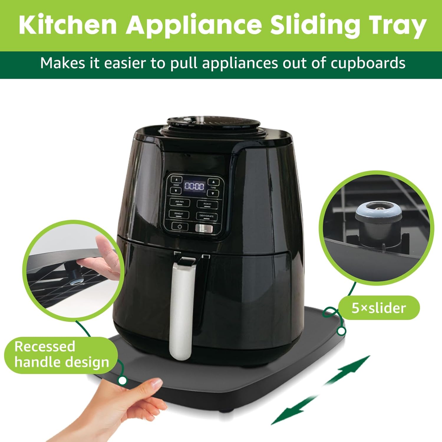 Sliding Mat Countertop Organizer for Coffee Maker (11.4''×13.3'') A5451