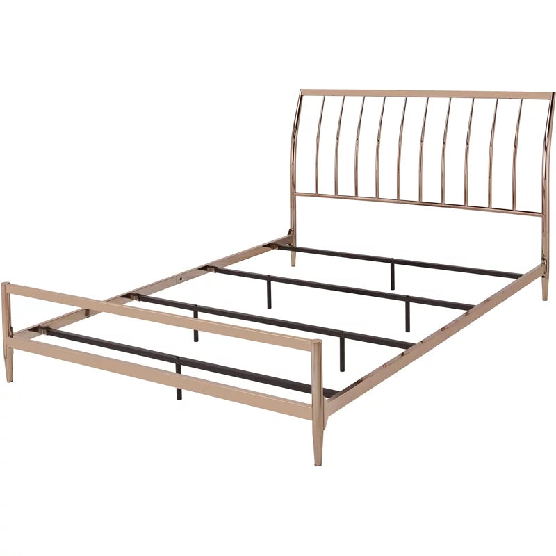 Contemporary Queen Metal Frame Sleigh Bed U46498