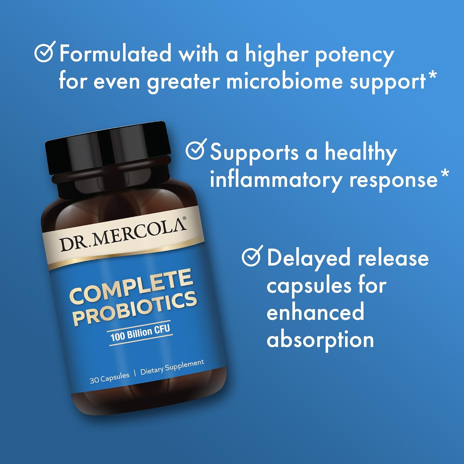 30 Servings 30 Capsules 100 Billion CFU Probiotics Dietary Supplement Q665