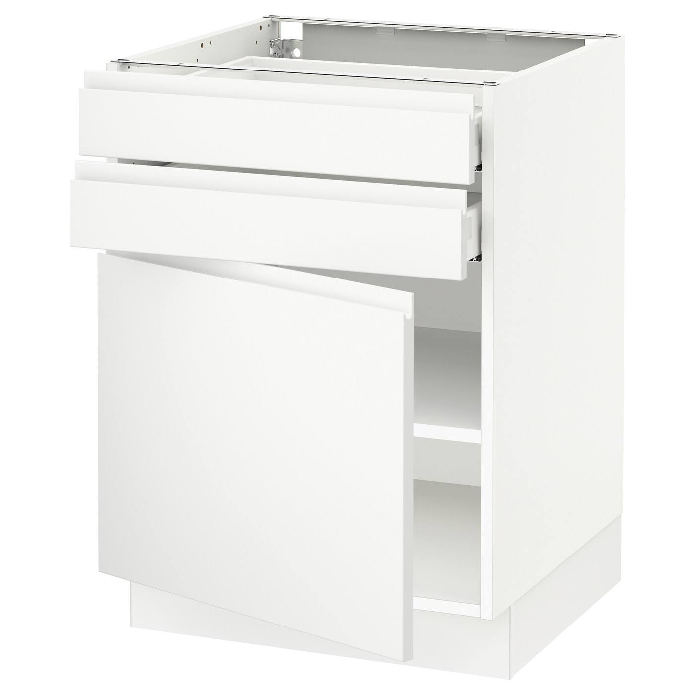 White Base Cabinet with Door and 2 Drawers O8472