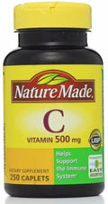 500 mg Vitamin C Caplets, 250 ct, 3-Pack Y6384
