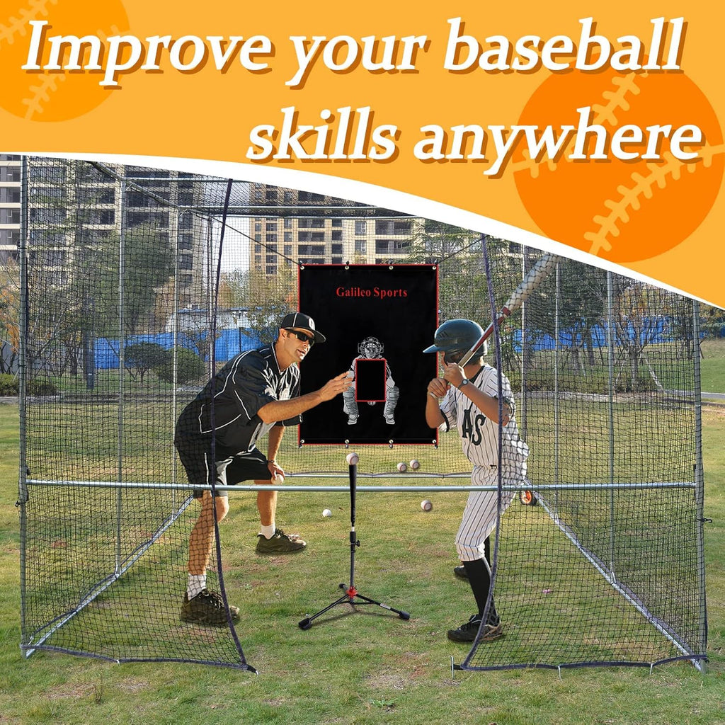 16X10X8FT Batting Cage with Wheels E956