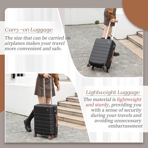 20 Inch Hardside Carry-on Luggage with Spinner Wheels and TSA Lock Q28027