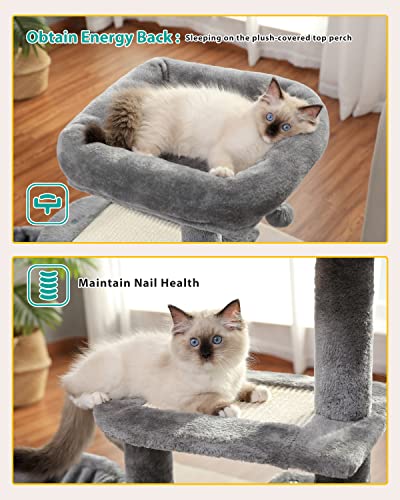 Green 32'' Cat Tree with Sisal Scratching Ramp and Hammock Z137714
