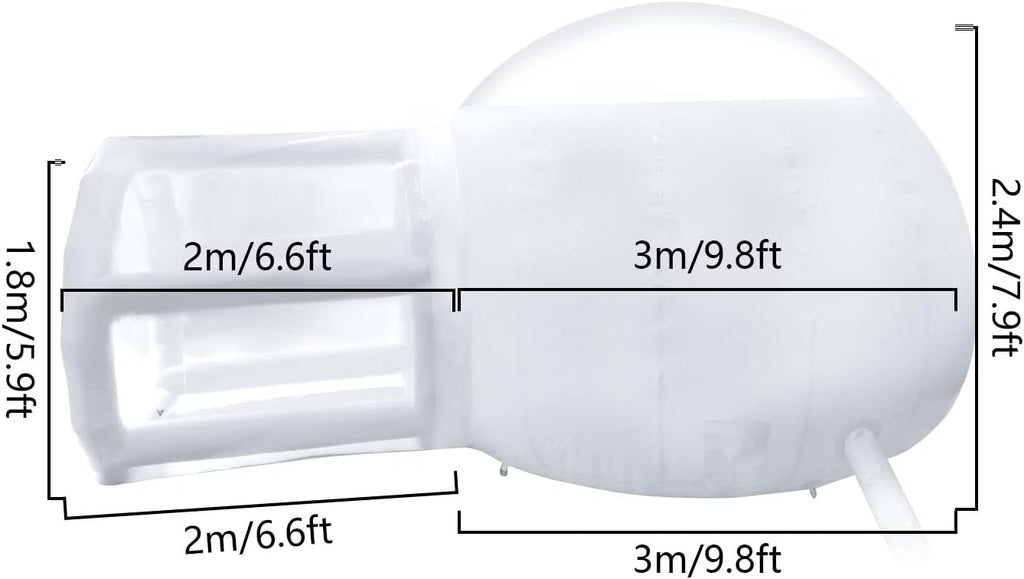 Clear Dome Inflatable Camping Tent with Air Blower I131237