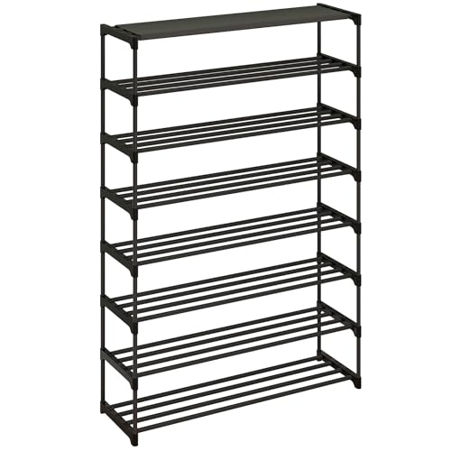 Black Stackable 20 Pairs Shoe Rack D562723