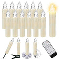 10 PCS LED Flameless Taper Candle with Remote Timer T62106