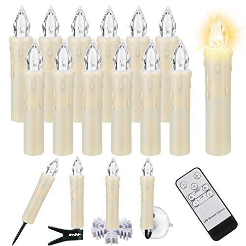 10 PCS LED Flameless Taper Candle with Remote Timer T62106