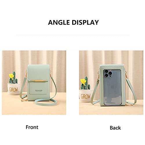 Anti-Theft Leather Small Crossbody Cell Phone Purse Wallet with Shoulder Strap A875
