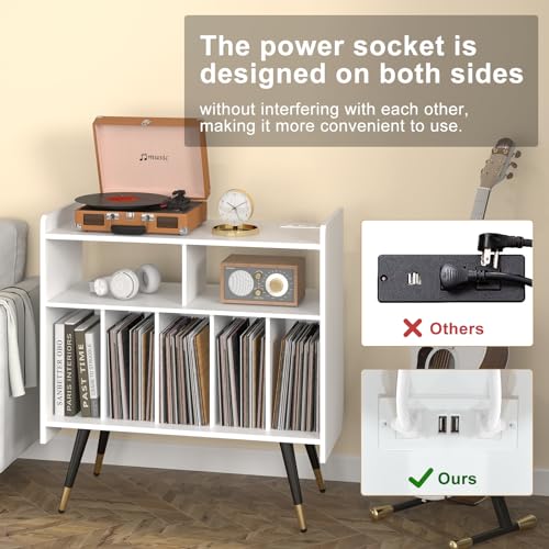 Black Vinyl Record Storage Cabinet W267347