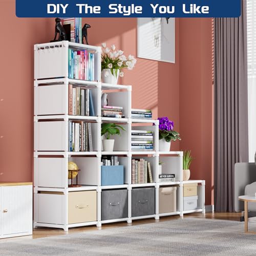 Black 16 Cube Storage Organizer Book Shelf N117