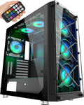 ATX Mid Tower Computer Case with Tempered Glass D892869