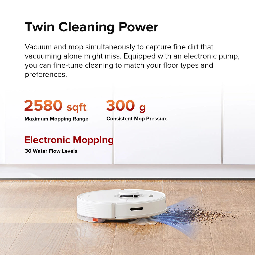 Robot Vacuum Cleaner with Auto-Empty Dock, 4200Pa Suction, White Z6685