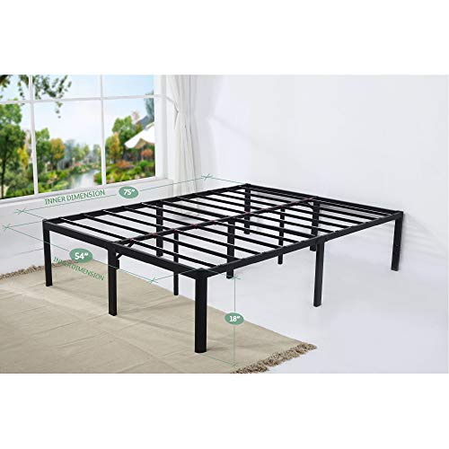 18 Inch Tall Metal Slat Bed Frame (Full) J277