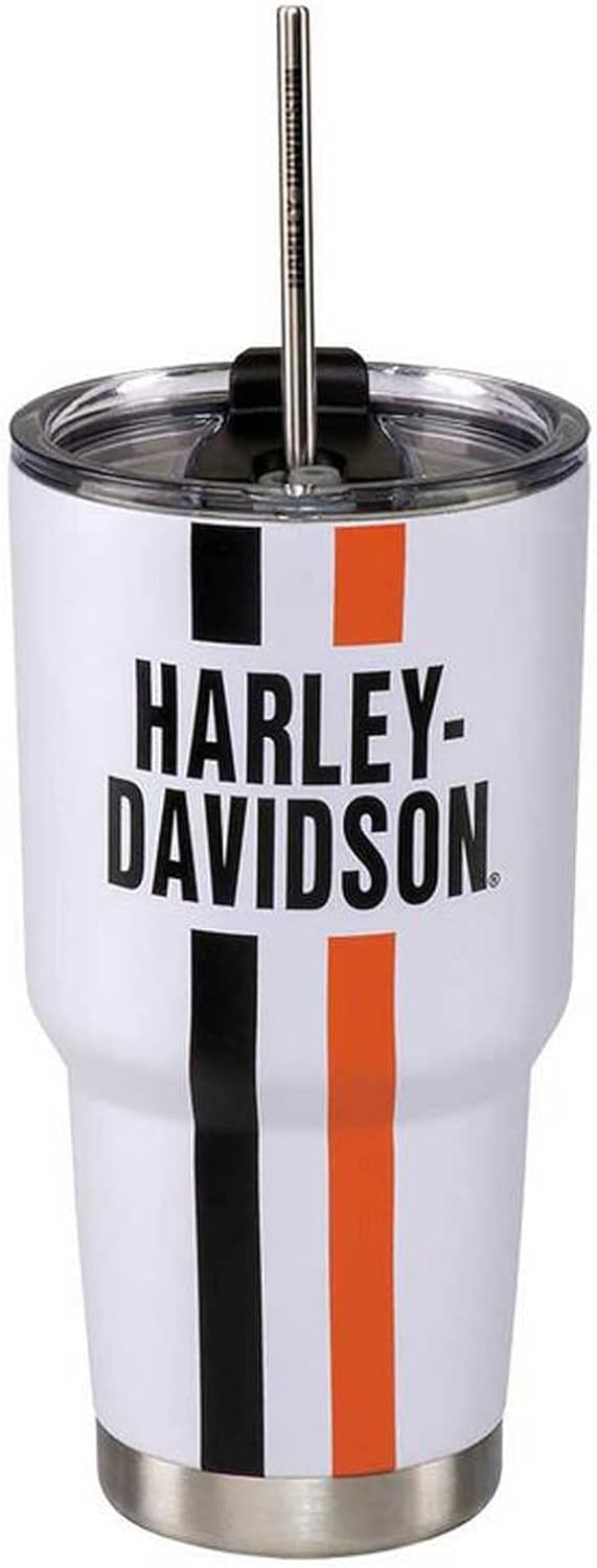 30 oz Double-Wall Stainless Steel Tumbler with Straw G6683