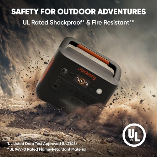 Portable Power Station, 1070Wh LiFePO4 Battery, 1500W AC/100W USB-C Output F65959