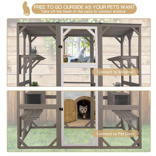 71" Wooden Cat Enclosure A443