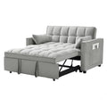 Black Velvet Convertible Sleeper Sofa with Pullout Bed M857