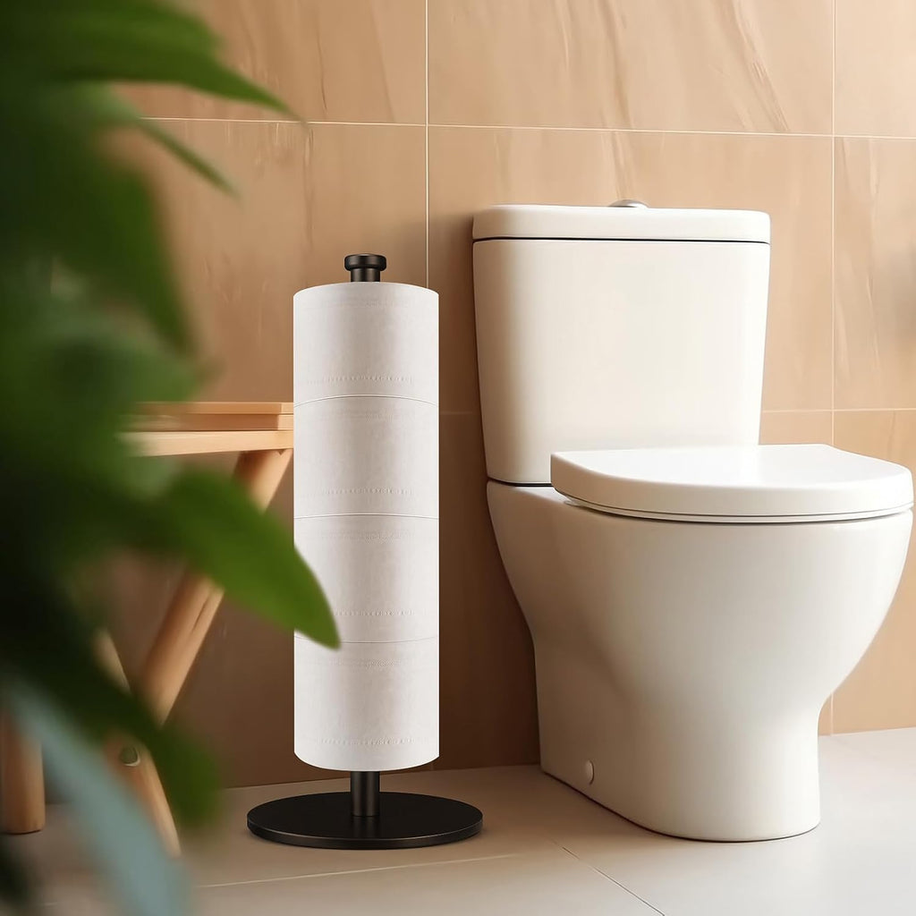 Solid Weighted Non-Slip Toilet Paper Holder Stand W2307