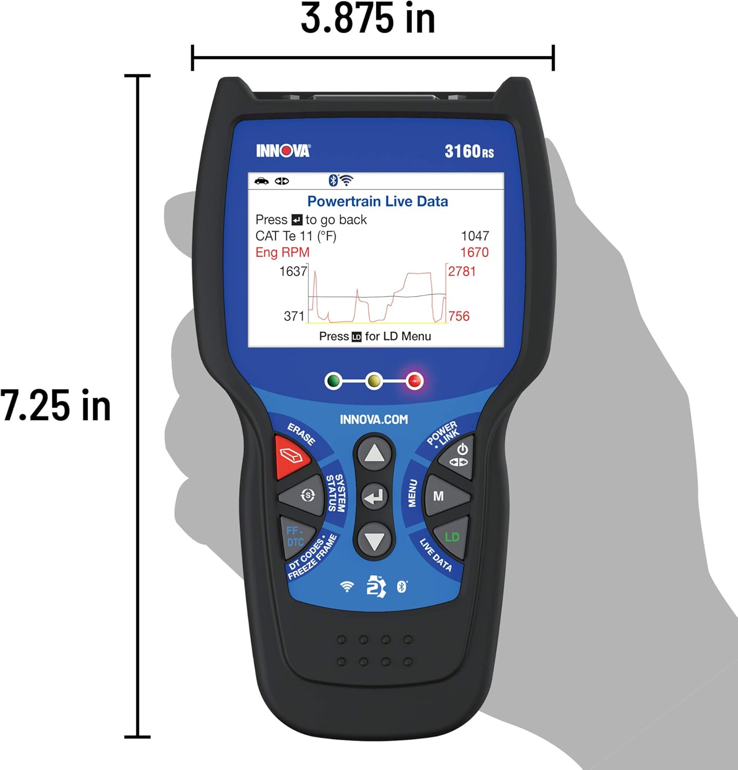 OBD2 Scanner Car Code Reader with Live Data W7305