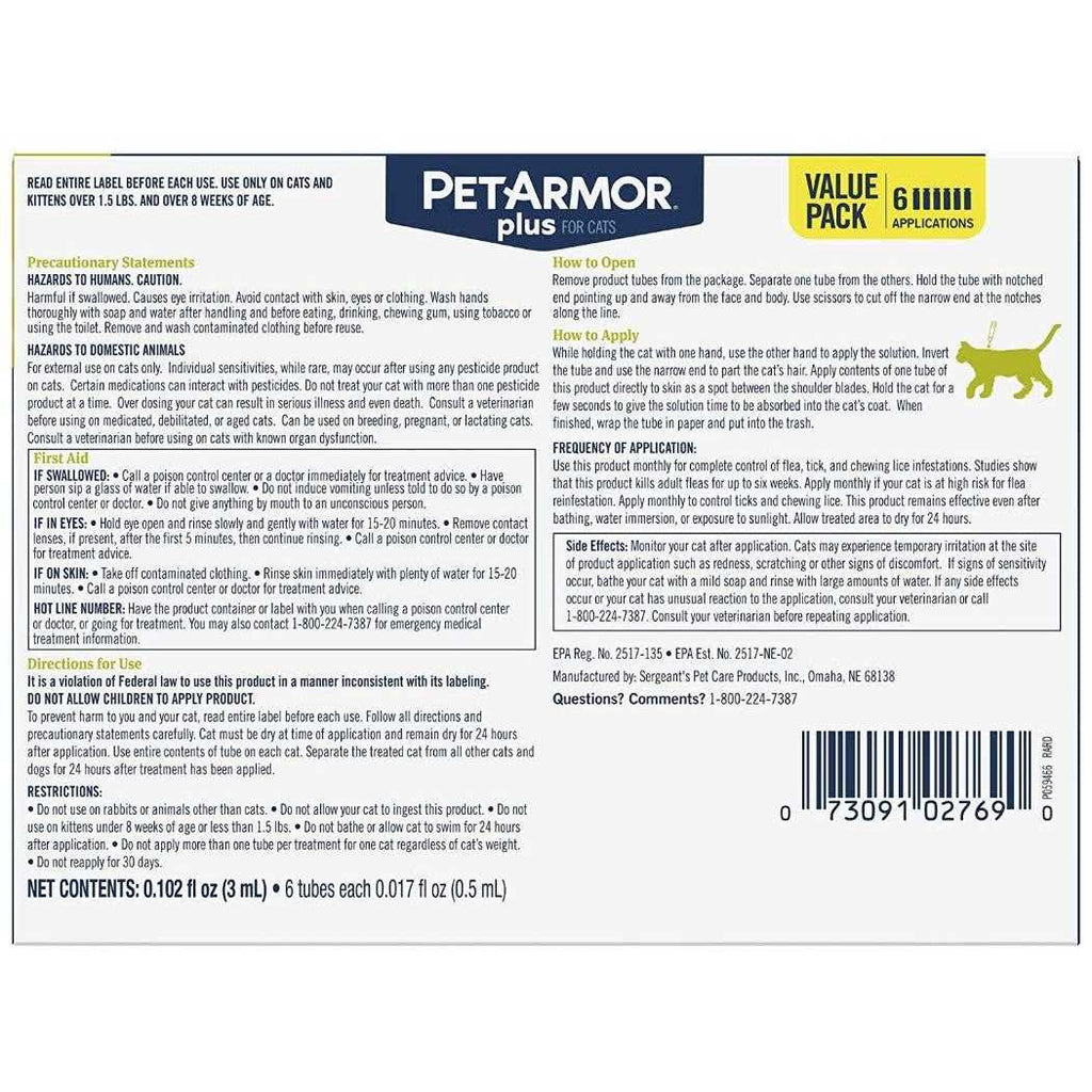 Flea and Tick Treatment for Cats J7846