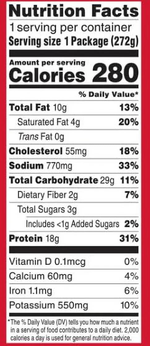 9.625 oz Frozen Turkey Meal, Pack of 8 W163630
