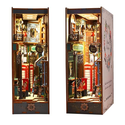 DIY Book Nook Miniature Kit, 3D Wooden Puzzle Booknook K90434