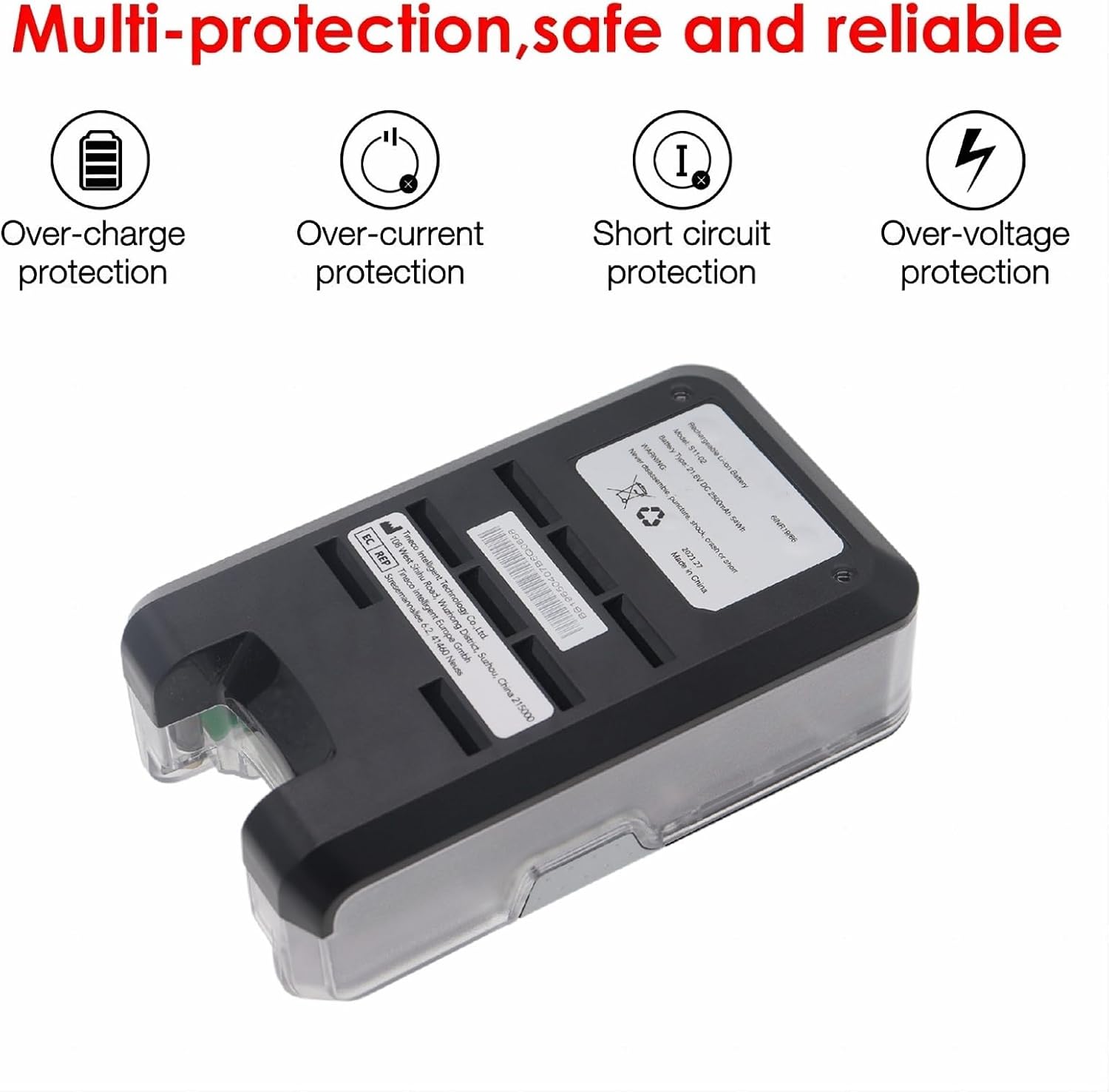 2500mAh 21.6V Replacement Battery for Cordless Vacuum Cleaner M418