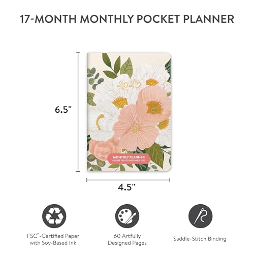 Pocket Academic Planner 2025, Small 17-Month Agenda Q22359