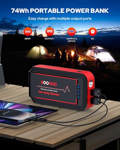 3000A Portable 12V Jump Starter with Power Bank O752