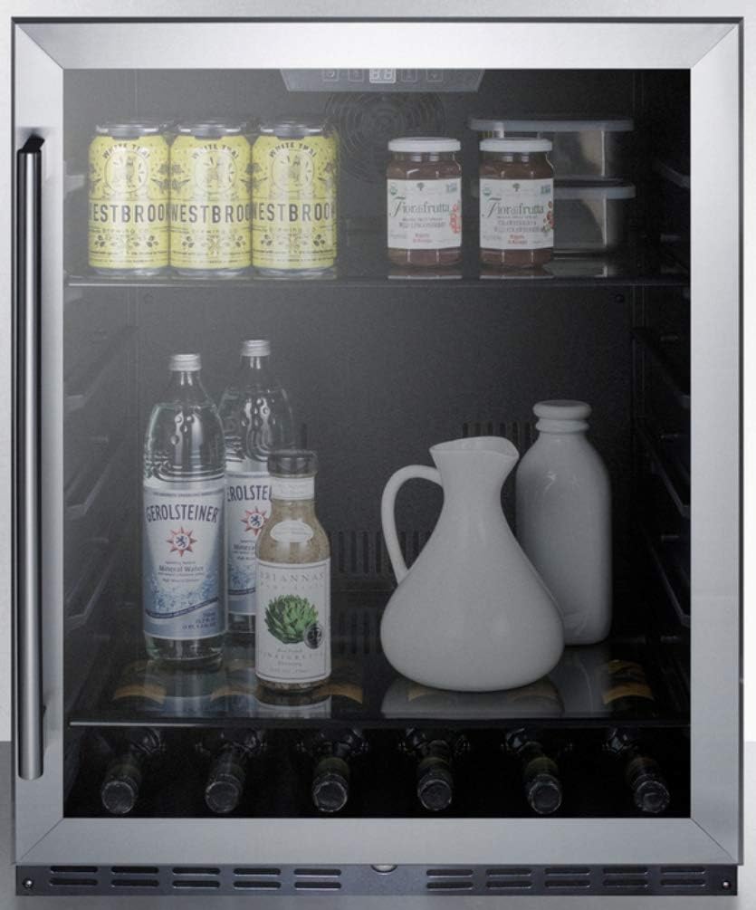 24" Compact Refrigerator with 5 cu. ft. Capacity in Stainless Steel G381