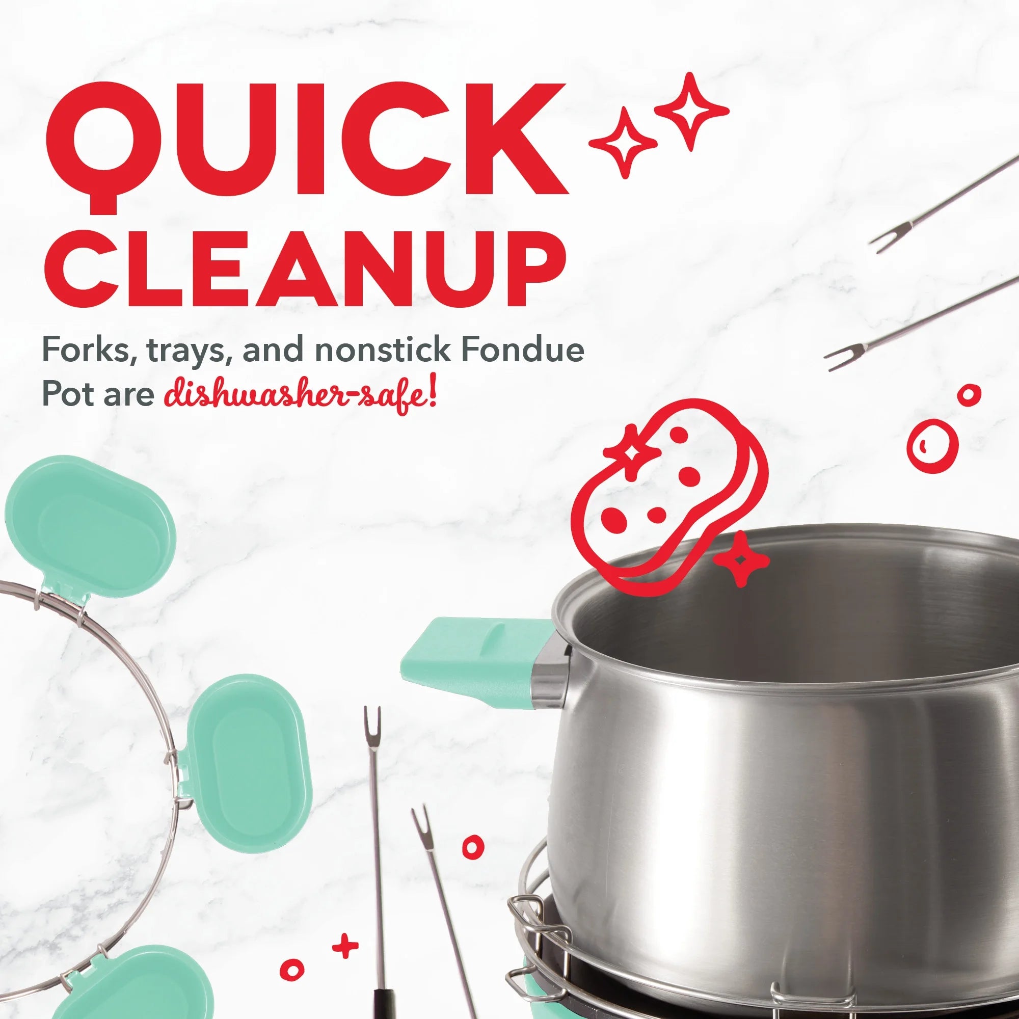 Stainless Steel 3-Quart Non-Stick Fondue Maker X1216