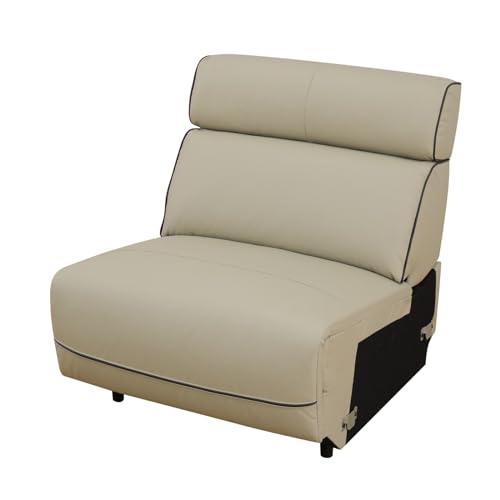 Beige Top Grain Leather 3-Piece Recliner Sofa Set J116