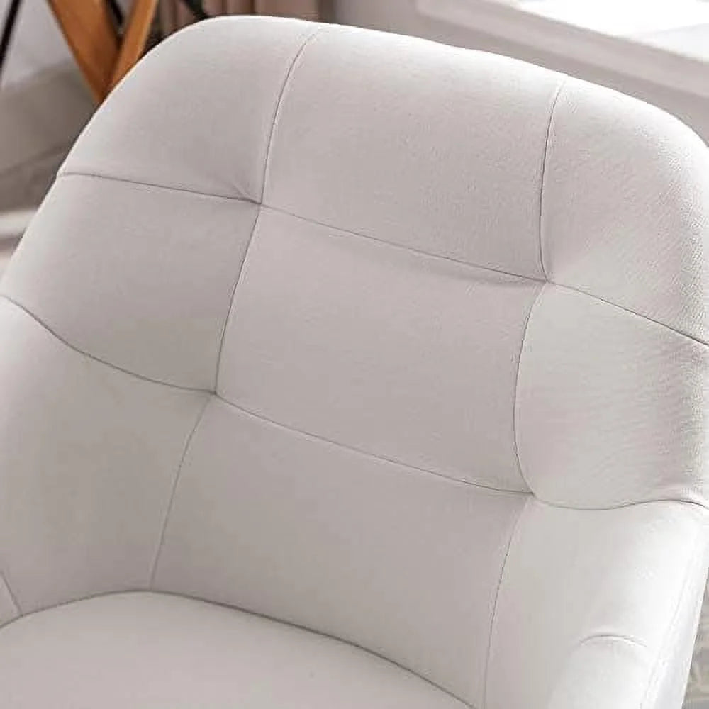 Light Grey Fabric Swivel Armchair with Black Oak Wood Legs V62811