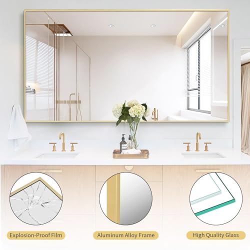 Black 65"x24" Full Length Mirror with Aluminum Alloy Frame X62059