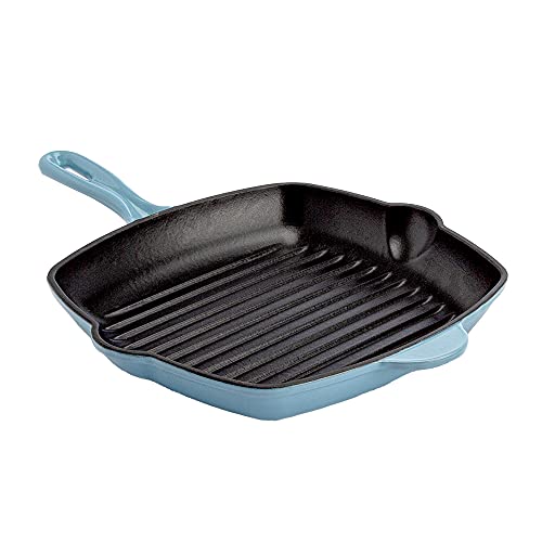 Enameled Cast Iron Square Griddle Grill Pan, 11-Inch, Cream S53439