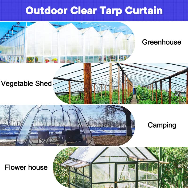 8x8 FT Heavy Duty Clear Vinyl Tarp C388316