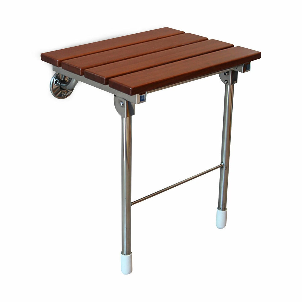Folding Shower Seat Wall Mounted Wood Bathroom Bench R850